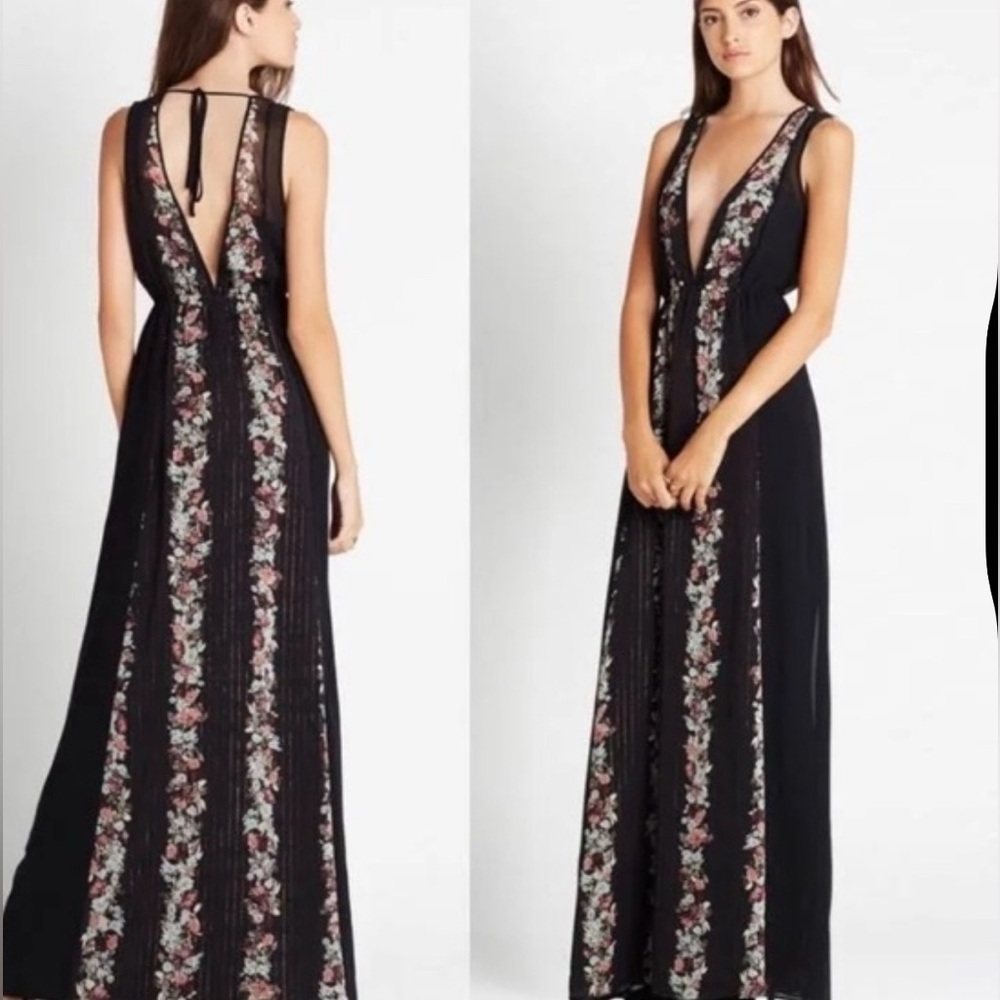 NWT BCBGeneration Deep V Neck Maxi Dress